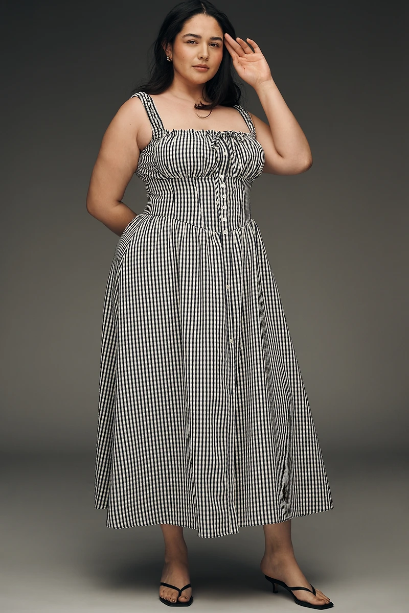 ASTR The Label Temperance A-Line Buttondown Maxi Dress