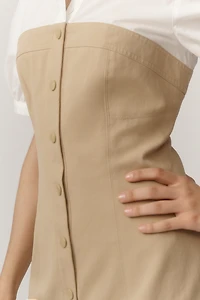 ASTR The Label Joseline Short-Sleeve Twofer Mini Dress