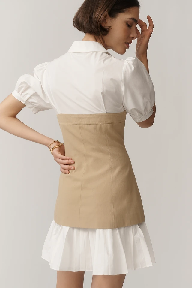 exquise short-sleeve twofer mini dress Short-sleeve Mini Dress