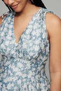 ASTR The Label Emmery V-Neck Midi Dress