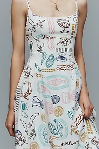 ASTR The Label Ainsley Square-Neck Midi Dress