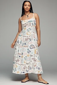 ASTR The Label Ainsley Square-Neck Midi Dress