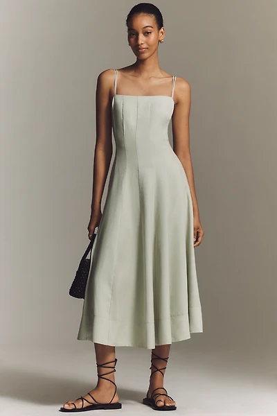 ASTR The Label Trisha Square-Neck Midi Dress