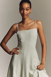 ASTR The Label Trisha Square-Neck Midi Dress