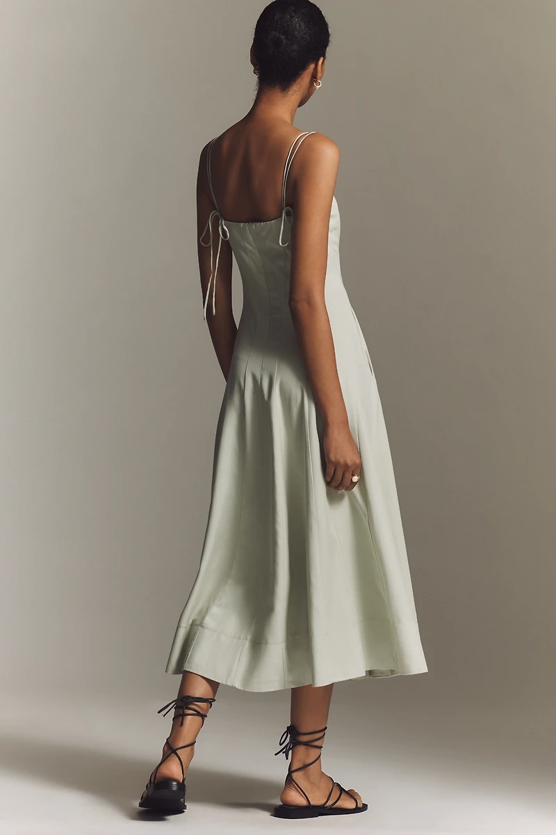 ASTR The Label Trisha Square-Neck Midi Dress