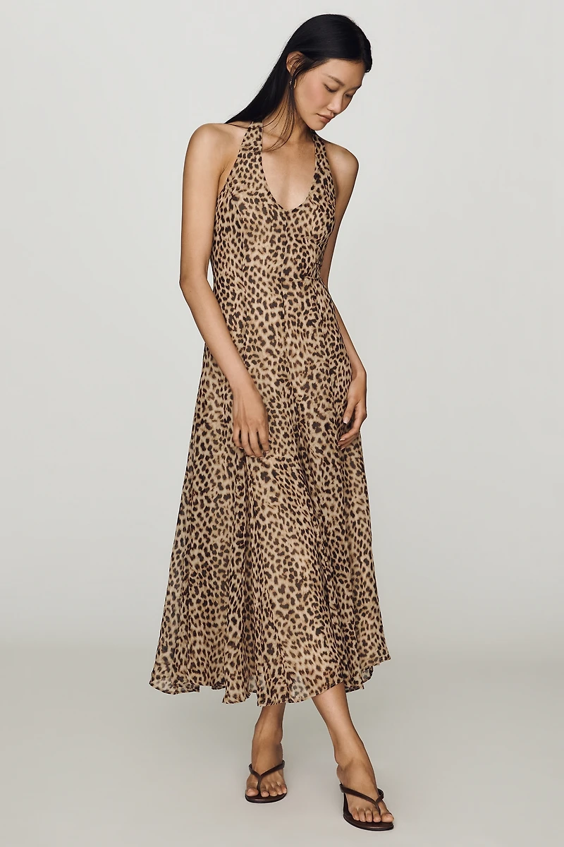ASTR The Label Myra Halter Maxi Dress