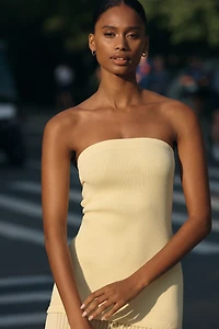 ASTR The Label Selune Strapless Maxi Dress
