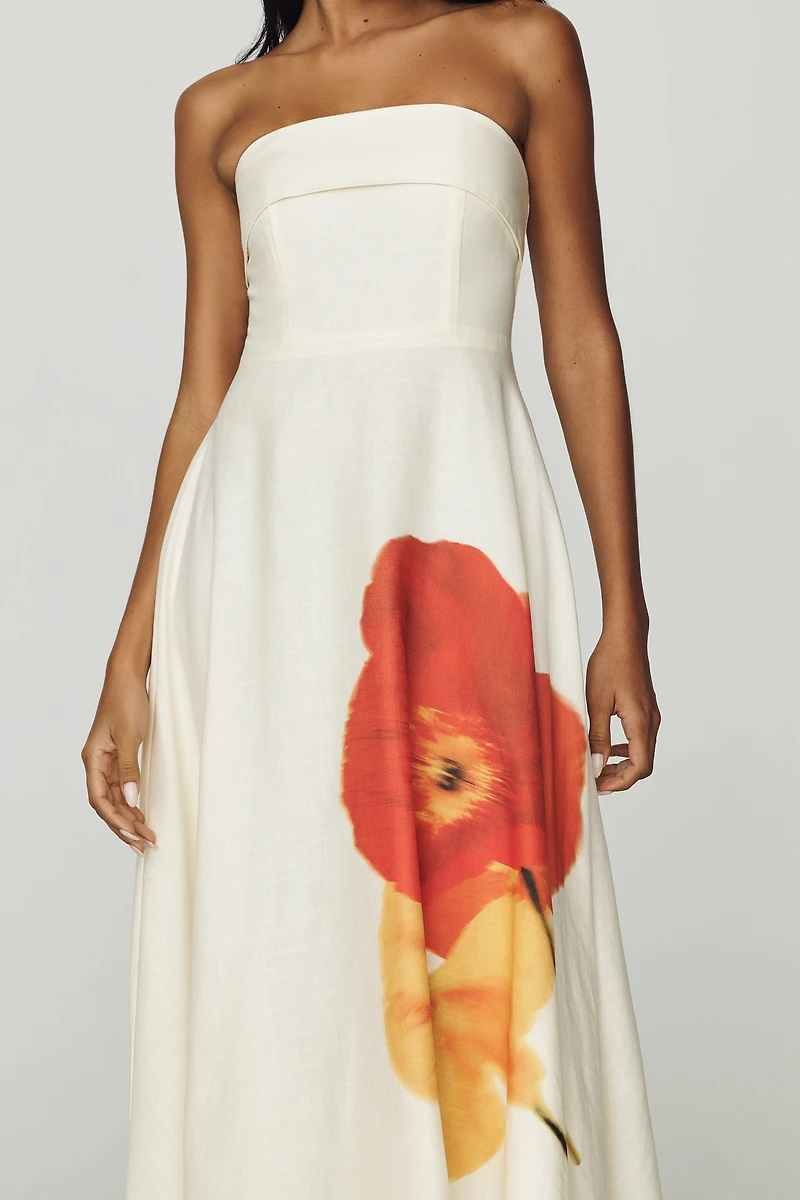 ASTR The Label Ximena Strapless Maxi Dress