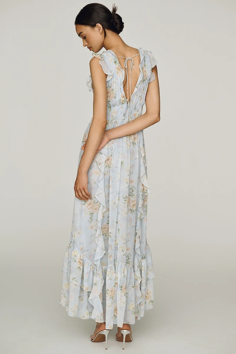 ASTR The Label Kindra Ruffle Maxi Dress