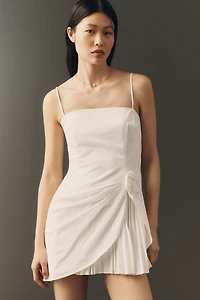 ASTR The Label Blake Pleated Rosette Mini Dress