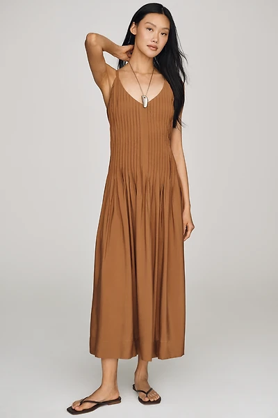 Moon River Pleated Midi Dress