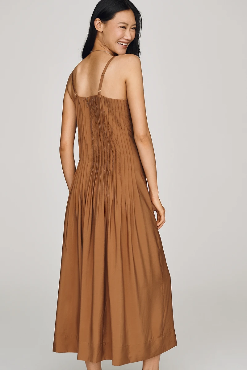 Moon River Pleated Midi Dress
