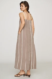 Sancia Estella Square-Neck Midi Dress