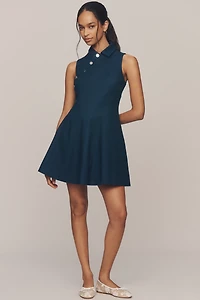 AMUR Gail Sleeveless Collared Mini Dress