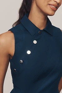 AMUR Gail Sleeveless Collared Mini Dress