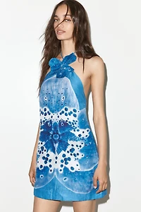 AMUR Everlee Linen Silk Mini Dress