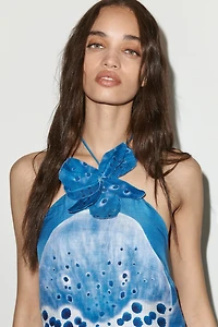 AMUR Everlee Linen Silk Mini Dress