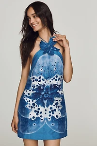 AMUR Everlee Linen Silk Mini Dress