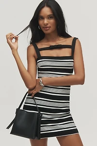 Hutch Sleeveless Square-Neck Knit Mini Dress