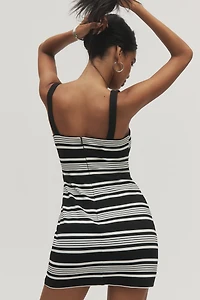 Hutch Sleeveless Square-Neck Knit Mini Dress