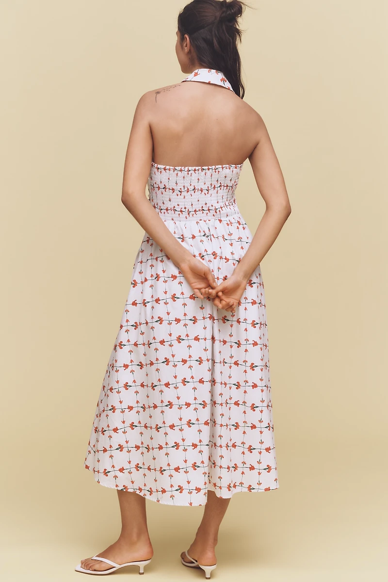 Hutch Alessia Sleeveless Halter Midi Dress