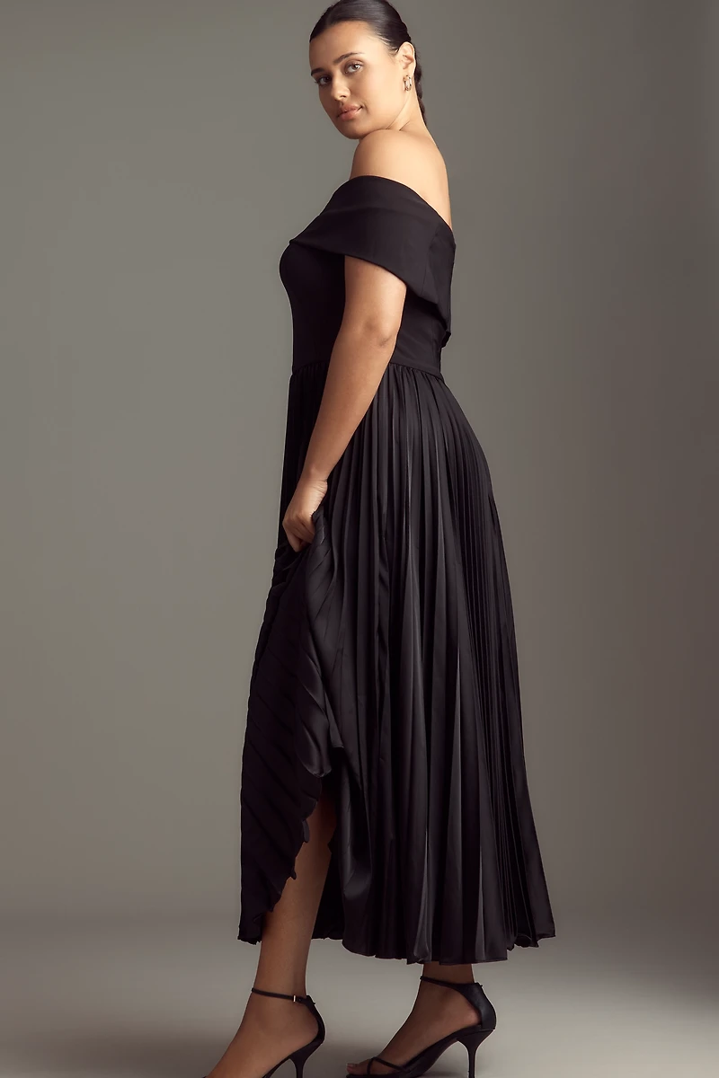 Hutch Off-The-Shoulder Twofer Midi Dress