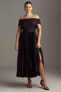 Hutch Off-The-Shoulder Twofer Midi Dress