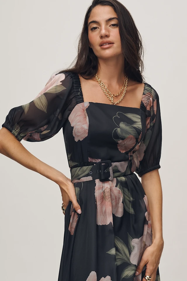 Pilcro Short-Sleeve Ruffled Midi Shirt Dress | The Summit