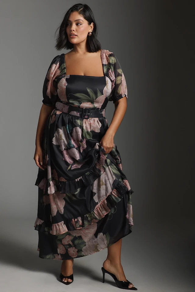 Pilcro Short-Sleeve Ruffled Midi Shirt Dress | The Summit Pilcro Short-Sleeve Ruffled Midi Shirt Dress | The Summit