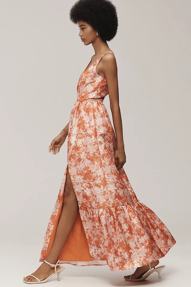 hutch beanie floral scoop-neck maxi dress Hutch Beanie Floral Scoop-Neck Maxi Dress