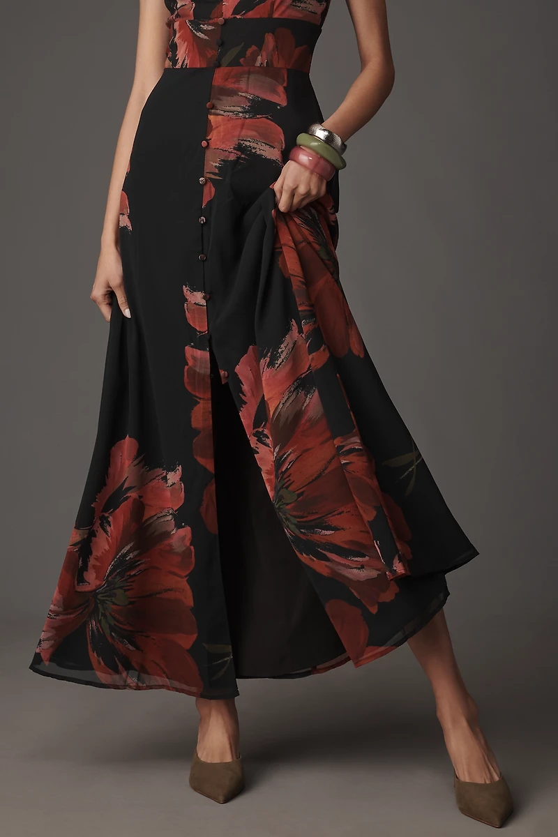 Hutch Nia Short-Sleeve V-Neck Maxi Dress