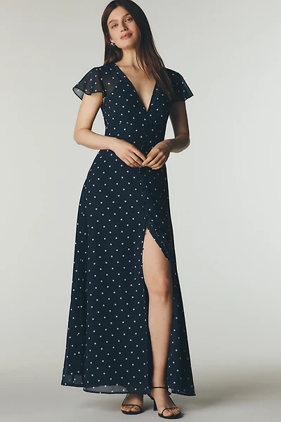 Hutch Nia Short-Sleeve V-Neck Maxi Dress