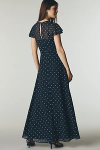 Hutch Nia Short-Sleeve V-Neck Maxi Dress