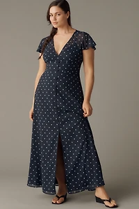 Hutch Nia Short-Sleeve V-Neck Maxi Dress