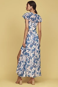 Hutch Nia Short-Sleeve V-Neck Maxi Dress