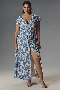 Hutch Nia Short-Sleeve V-Neck Maxi Dress
