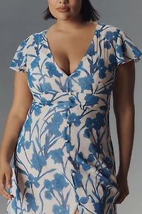 Hutch Nia Short-Sleeve V-Neck Maxi Dress