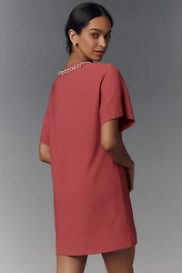 Hutch Rhinestone V-Neck T-Shirt Dress