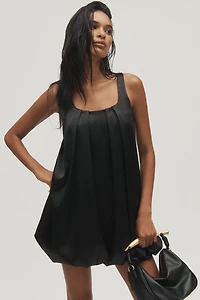 Hutch Sleeveless Pleated Bubble-Hem Mini Dress