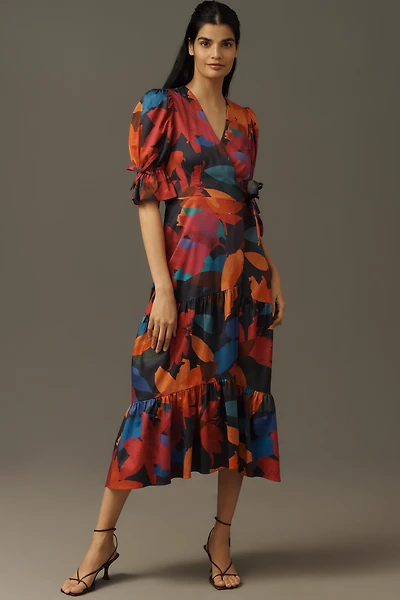 Hutch Marisol Short-Sleeve Wrap Midi Dress