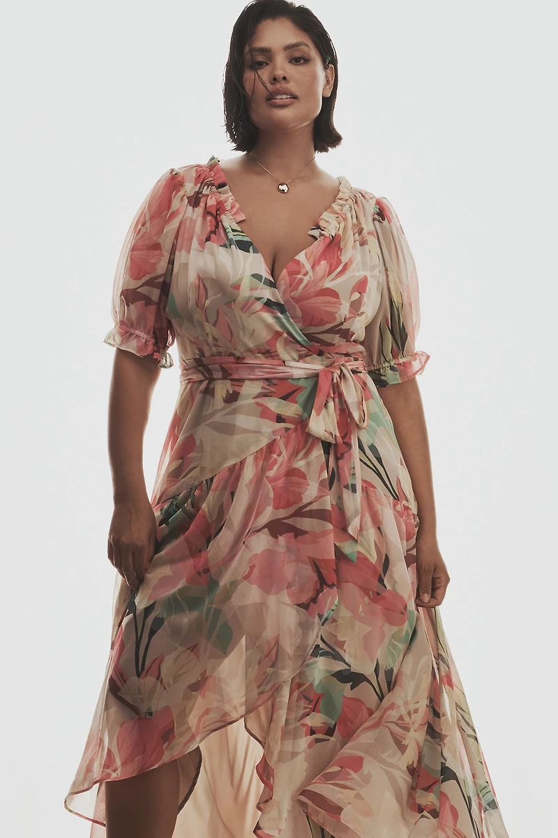Hutch Bethany Petite Wrap Midi Dress