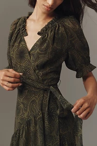 Hutch Bethany Short-Sleeve Wrap Midi Dress