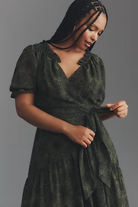 Hutch Bethany Short-Sleeve Wrap Midi Dress