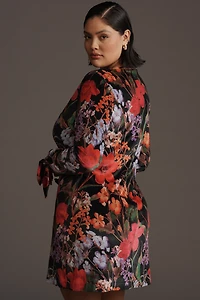 Hutch Shelby Long-Sleeve Velvet Shift Dress