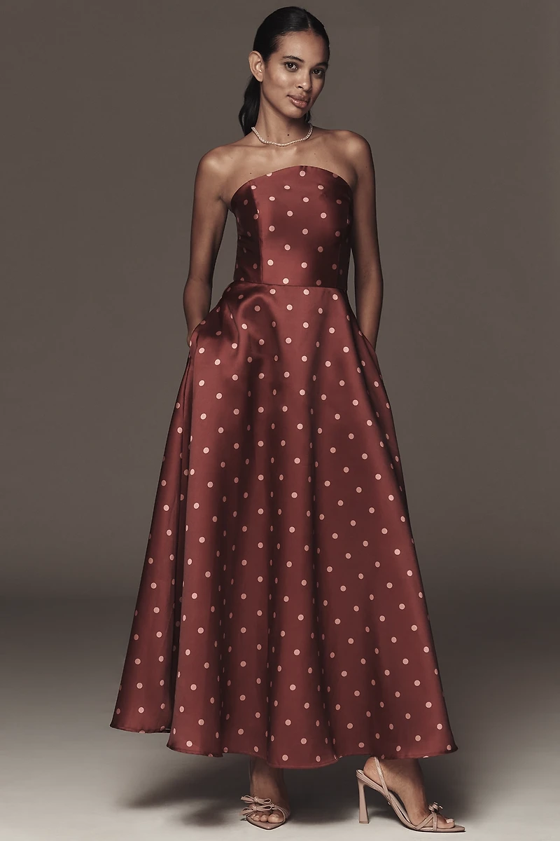 Hutch Victoria Strapless Fit & Flare Maxi Dress
