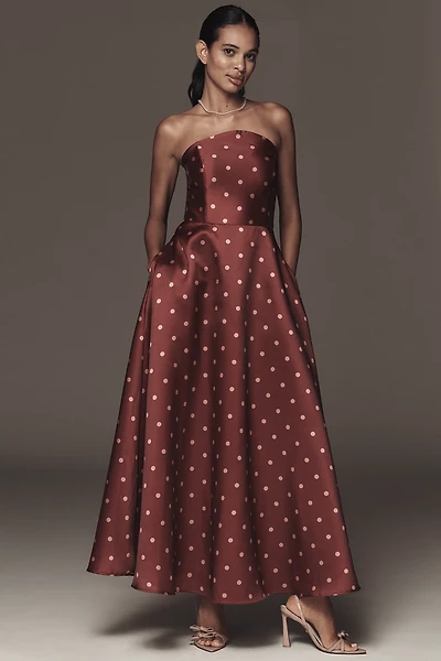 Hutch Victoria Strapless Fit & Flare Maxi Dress