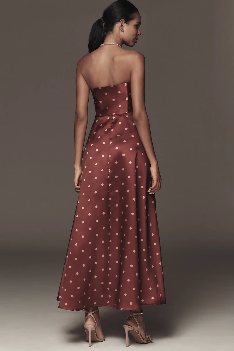 Hutch Victoria Strapless Fit & Flare Maxi Dress