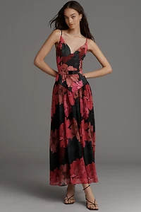 Hutch Ruby Sweetheart Drop-Waist Maxi Dress