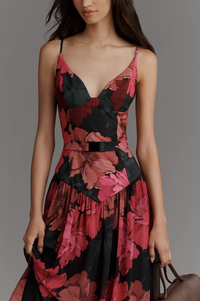 Hutch Ruby Sweetheart Drop-Waist Maxi Dress