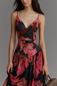 Hutch Ruby Sweetheart Drop-Waist Maxi Dress